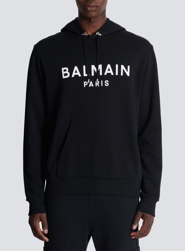 BALMAIN PARIS PRINTED HOODIE
